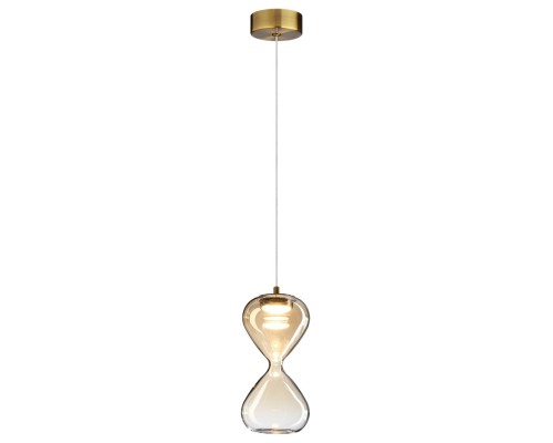 5093/4LA PENDANT ODL25 415 античн.бронза/янтарный градиент/прозрачн./металл/стекло Подвес LED 4W 4000K 388Лм GLESSI