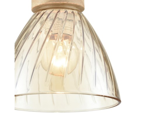 8051/1A SUSPENTIONI LN25 309 дерево/амбер металл/стекло Подвесной светильник E27 1*60W 220V MIRABELA