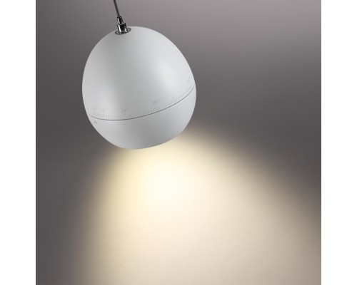 359341 OVER NT24 000 белый Светильник подвесной с механизмом регулировки высоты, провод 2м IP20 LED 7W 3000K 760Лм 170-265V SFERO