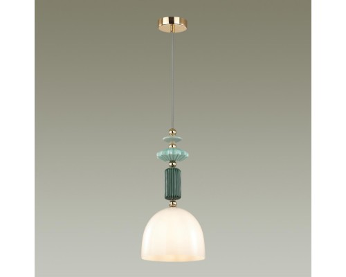 4861/1C CLASSIC ODL_EX21 39 золото/разноцветн./керамика/стекло Подвес E14 1*40W CANDY