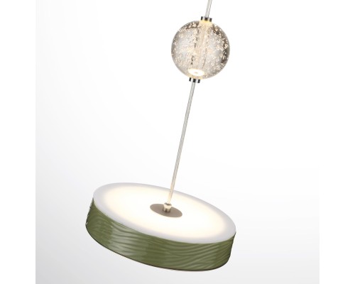 5451/32LA L-VISION ODL_EX26 зеленый/никель/металл/керамика/хрусталь/акрил Подвес LED 32W  2000К/3000K/4000K RIVIERA