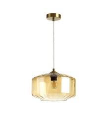 Подвес Odeon Light 4747/1 янтарный/бронзовый E27 60W BINGA