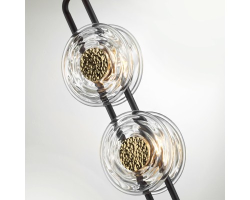 5407/23L MODERN ODL_EX24 27 черный/золотой/металл/стекло Подвес LED 23W 3000K 1940Лм MAGNET