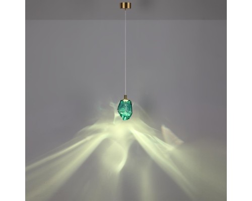 7110/4LC L-VISION ODL25 Подвесной светильник  бронзовый/бирюз. стекло/металл IP20 LED 4W 300Лм 3000K 200° 220V GEMME