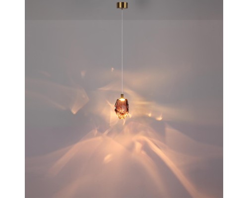 7113/4LC L-VISION ODL25 Подвесной светильник бронзовый/винное стекло/металл IP20 LED 4W 300Лм 3000K 200° 220V GEMME