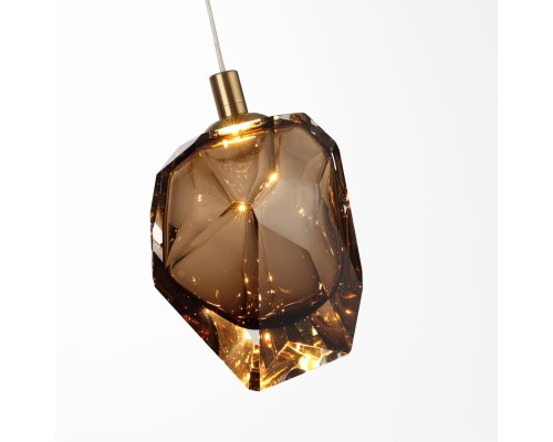 7112/4LB L-VISION ODL25 Подвесной светильник бронзовый/коньячн. стекло/металл IP20 LED 4W 300Лм 3000K 200° 220V GEMME