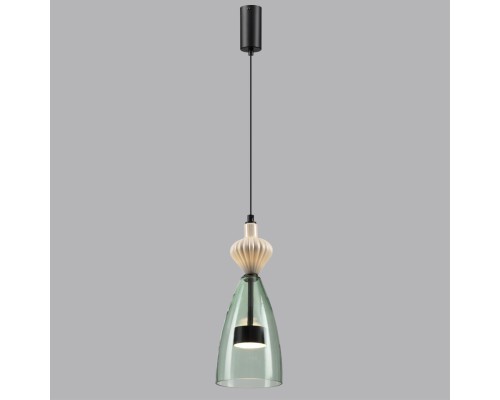 5046/12LC L-VISION ODL24 298 черный/зеленый/металл/стекло/керамика Подвес LED 12W 4000К 1400Лм PALLETA