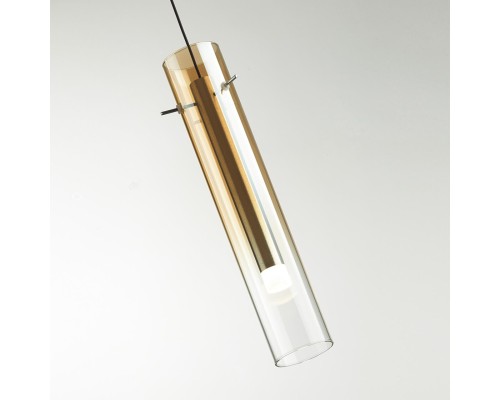 5062/5LB PENDANT ODL24 317 золотой/янтарный/металл/стекло Подвес LED 5W 3000K SHINY