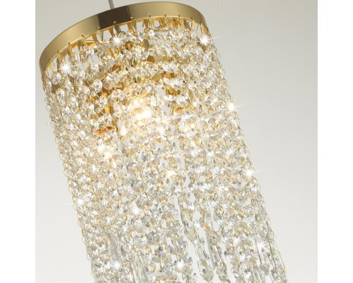 5028/3 MODERN ODL23 431 золотой/прозрачный металл/хрусталь Подвес E14 3*40W CHOKKA