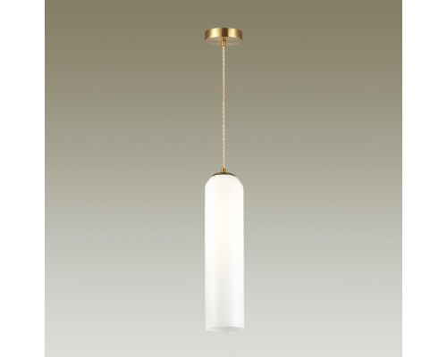 Подвес Odeon Light 4642/1 Vosti золотой/белый E27 60 Вт