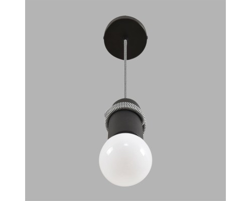 8364/1A ECO LN26 330 черный, металл/бетон Подвес E27 LED 10W 220V TESLA