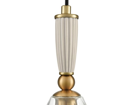 8284/1A SUSPENTIONI LN26 389 античная бронза/прозрачный, металл/керамика/стекло Подвес Е14 1*40W 220V DERBI