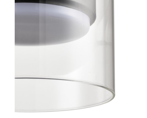 8232/1 COMFI LN25 черный/прозрачный, металл/стекло Подвес LED GX70 1*10W 220V NATALINA