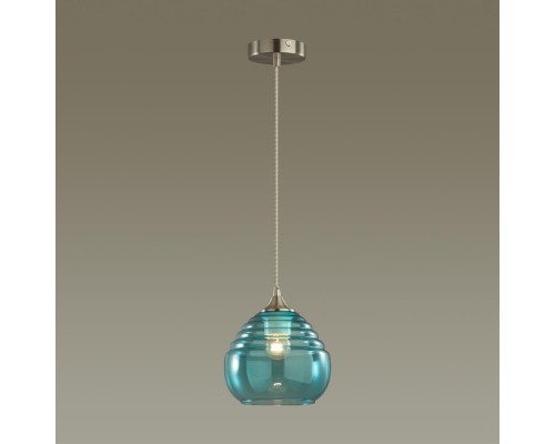 5287/1 SUSPENTIONI LN23 000 никель, голубой Подвес E27 1*40W 220V LESTER