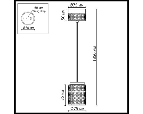 5453/5LA L-VISION ODL_EX26 011 светлая бронза/коричневый/металл/керамика/акрил Подвес LED 5W 3000K LULU