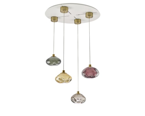 7042/4L L-VISION ODL25 413 Подвесной светильник янтарный/бронзов/металл/стекло IP20 LED 4W 3000K 220V MELA