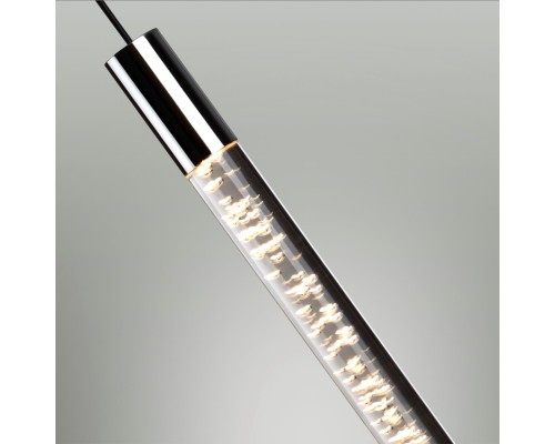 4370/5L HIGHTECH ODL23 107 хром полированный/акрил с пузырьками Подвесной св-к IP20 LED 5W 200Лм 3000K SPARKY