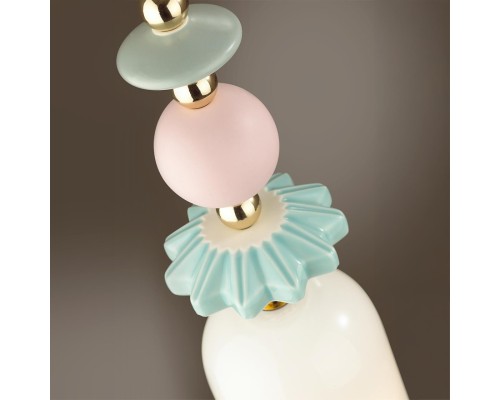 4861/1B CLASSIC ODL_EX21 золото/раноцветн./керамика/стекло Подвес E14 1*40W CANDY