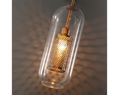 4940/1 PENDANT ODL22 235 античн.бронза/металл/прозрачный/стекло Подвес E27 1*40W CLOCKY