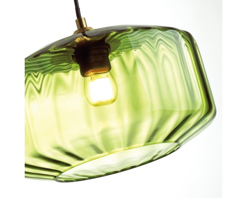 Подвес Odeon Light 4783/1 зеленый/бронзовый E27 60W BINGA
