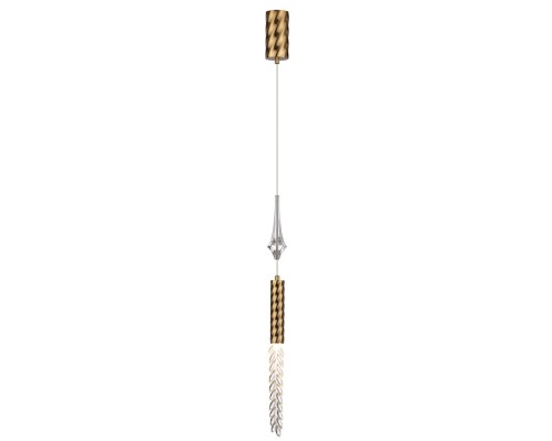 5449/4L L-VISION ODL_EX26 сатинированн.латунь/прозрачн./металл/стекло Подвес LED 4W 3000K 154Лм KOLOS