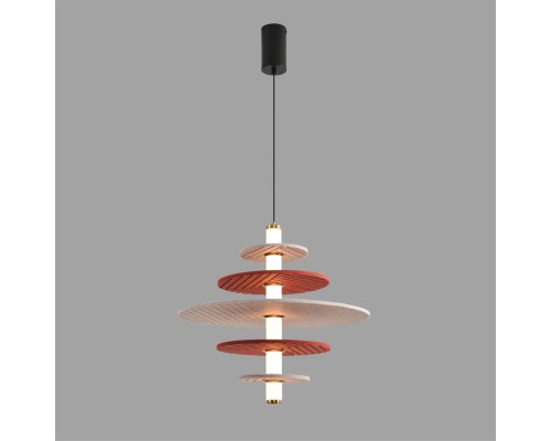 8296/14AL LEDIO черный/бежевый/бурый, металл/фетр/акрил Подвес LED 14W 3000K 220V FELTA