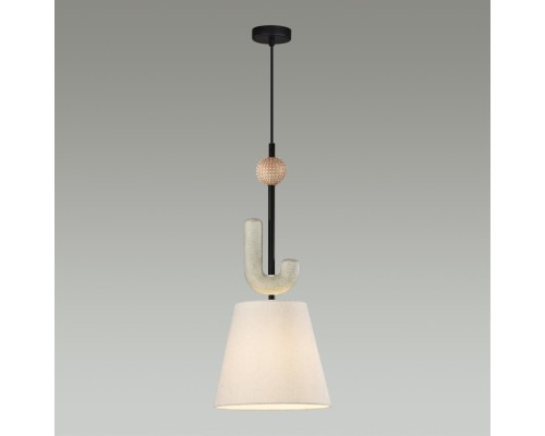 5410/1 MODERN ODL_EX24 71 черный матов./бежевый/металл/полирезин/ткань Подвес E14 1*40W BAGEL