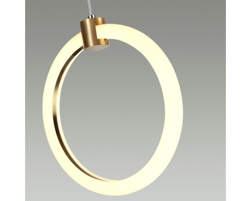 5297/7L LEDIO LN23 000 золотой Подвес LED 7W 3000K 574Лм 220V NOVA