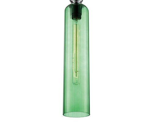 8064/1A MODERNI LN25 298 хром/зеленый, металл/стекло Подвесной светильник E27 1*60W 220V LORENZO