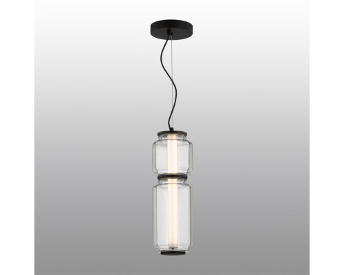 5409/20L HIGHTECH ODL_EX24 37 черный/прозрачный/металл/стекло/акрил Подвес LED 20W 3000K 1480Лм JAM