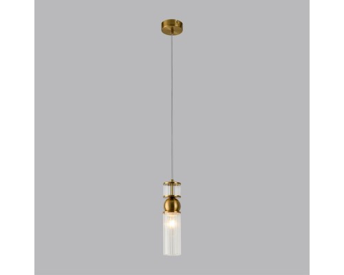 8276/1A MODERNI LN26 162 латунь/прозрачный, металл/стекло Подвес Е14 1*40W 220V DENVER