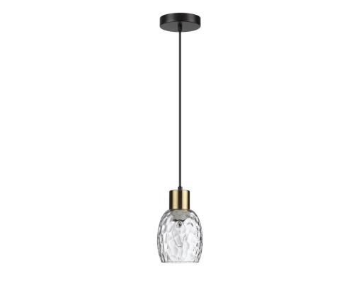 6562/1A MODERNI LN24 черный, золотой/прозрачный/металл/стекло Подвес E27 1*40W 220V ICE