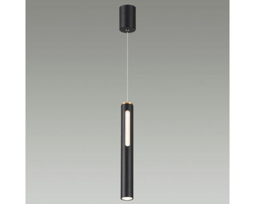 6643/7L HIGHTECH ODL24 169 черный/золото/металл/акрил Подвесной светильник IP20 LED 9W 3000K 220V MALI