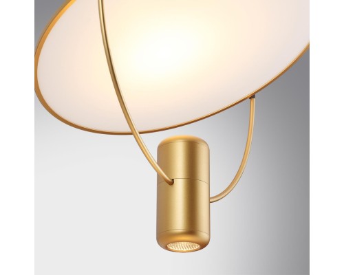 7028/2L HIGHTECH ODL25 285 золото/белый матовый/ металл/акрил Подвесной светильник золот. поворотный 150° IP20 LED GU10 2*7W ORBITE