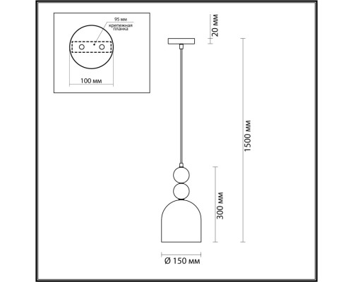 5235/1A MODERNI LN23 хром Подвес E27 1*60W 220V GILLIAN