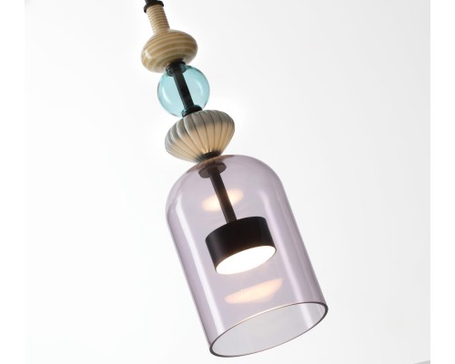 5046/12LA L-VISION ODL24 298 черный/фиолетовый/металл/стекло/керамика Подвес LED 12W 4000К 1400Лм PALLETA