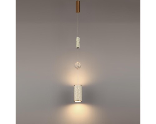 5450/18L L-VISION ODL_EX26 015 молочный/античная бронза/металл/керамика/хрусталь/акрил Подвес LED 18W 2000К/3000K/4000K RIVIERA