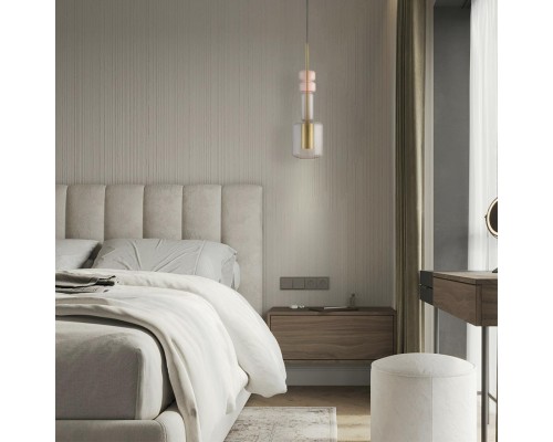 6504/1 SUSPENTIONI LN23 194 бронза, розовый, серый Подвес GU10 50W 220V VERONA