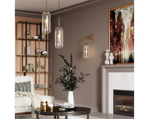 4940/1 PENDANT ODL22 235 античн.бронза/металл/прозрачный/стекло Подвес E27 1*40W CLOCKY