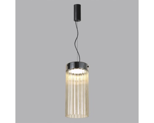 5047/10L L-VISION ODL24 303 черный/светл.янтарный/металл/стекло Подвес LED 10W 4000К 1237Лм PILLARI