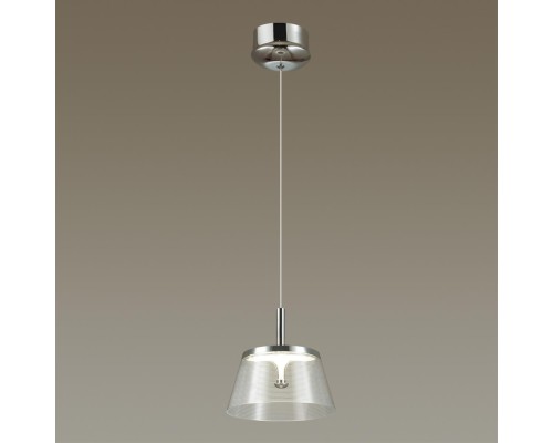 4108/7L L-VISION ODL19 95 белый/хром/прозрачный Подвес LED 7W ABEL