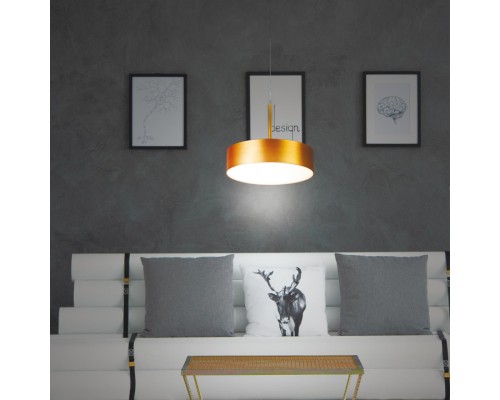 358763 OVER NT21 148 матовое золото Светильник накладной светодиодный, длина провода 2м IP20 LED 30W 4000K 2600Лм 100-265V PROMETA