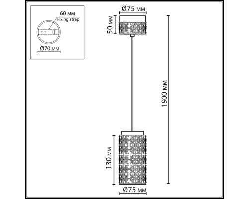 5454/5L L-VISION ODL_EX26 011 светлая бронза/жемчужный/металл/керамика/акрил Подвес LED 5W 3000K LULU