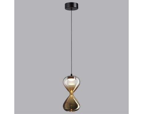 5094/4L PENDANT ODL25 415 черный/прозрачн./золотой градиент/металл/стекло Подвес LED 4W 4000K 388Лм GLESSI