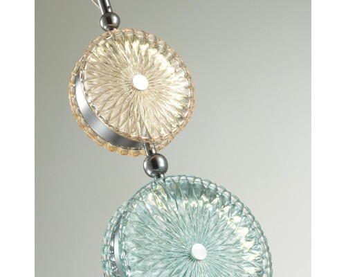 5416/13LD L-VISION ODL_EX23 10 хром/желтый/голубой металл/стекло Подвес LED 13W 4000K CARAMELLA