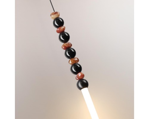 7187/12L HIGHTECH ODL26 223 светильник черный/акрил/агат/металл IP20 LED 12W 3500K 220V MONELLA