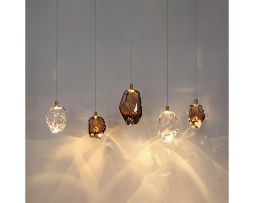 7112/4LA L-VISION ODL25 Подвесной светильник  бронзовый/коньячн. стекло/металл IP20 LED 4W 300Лм 3000K 200° 220V GEMME