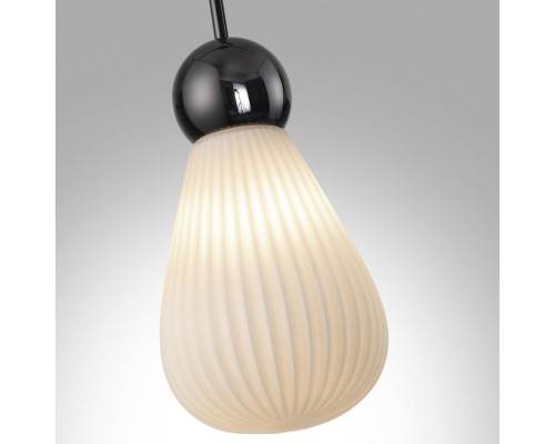 5418/1 MODERN ODL_EX23 19 черный хром/белый матовый/металл/стекло Подвес E14 1*40W ELICA