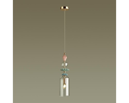 4855/1 CLASSIC ODL_EX22 31 золото/раноцветн./керамика/стекло Подвес E14 1*40W 4855/1 BIZET