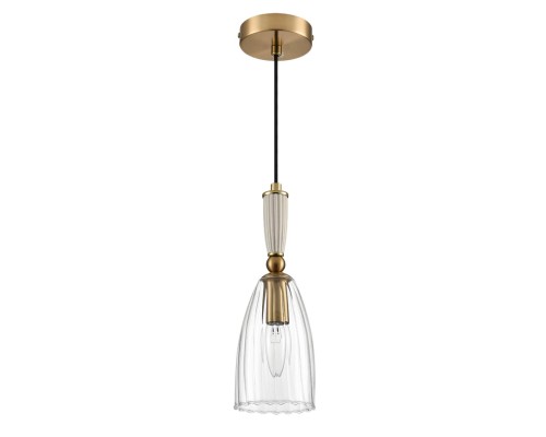 8284/1A SUSPENTIONI LN26 389 античная бронза/прозрачный, металл/керамика/стекло Подвес Е14 1*40W 220V DERBI